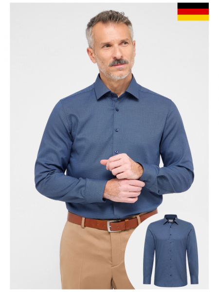 ETERNA Slim Fit 1015, Sötétkék Hosszú Ing, Kent