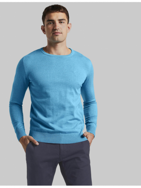 TOM TAILOR Basic O-Neck 2819, Kék Kötött Pulóver