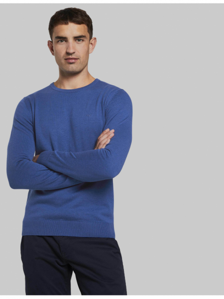 TOM TAILOR Basic O-Neck 2819, Kék Kötött Pulóver